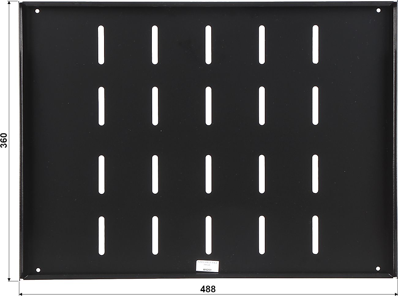 Rafte RACK Delta Shelf 19", 360mm, set 2 copë, të zinj