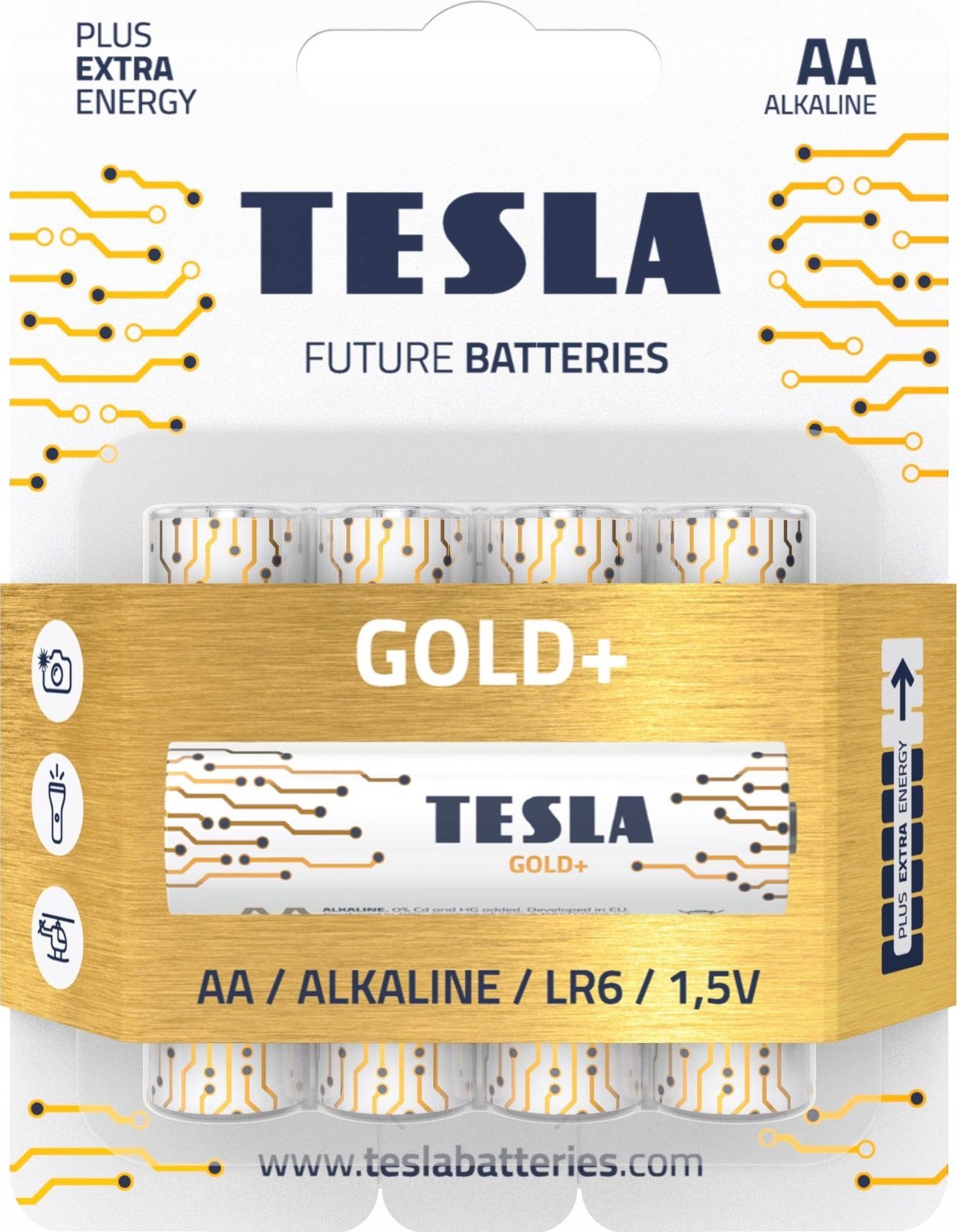 Bateri alkaline AA Silver Plus, paketë, argjendtë