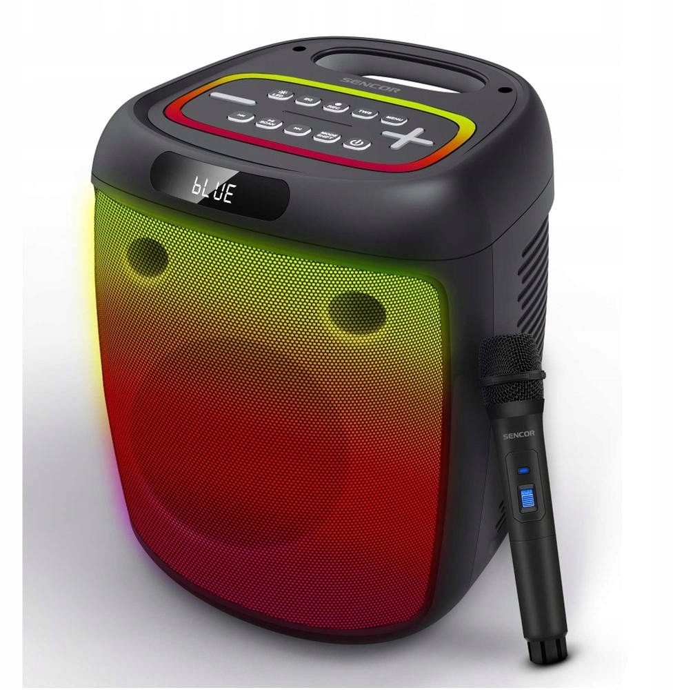 Парти звучник Sencor Partycon Base, Bluetooth, со безжичен микрофон, црн