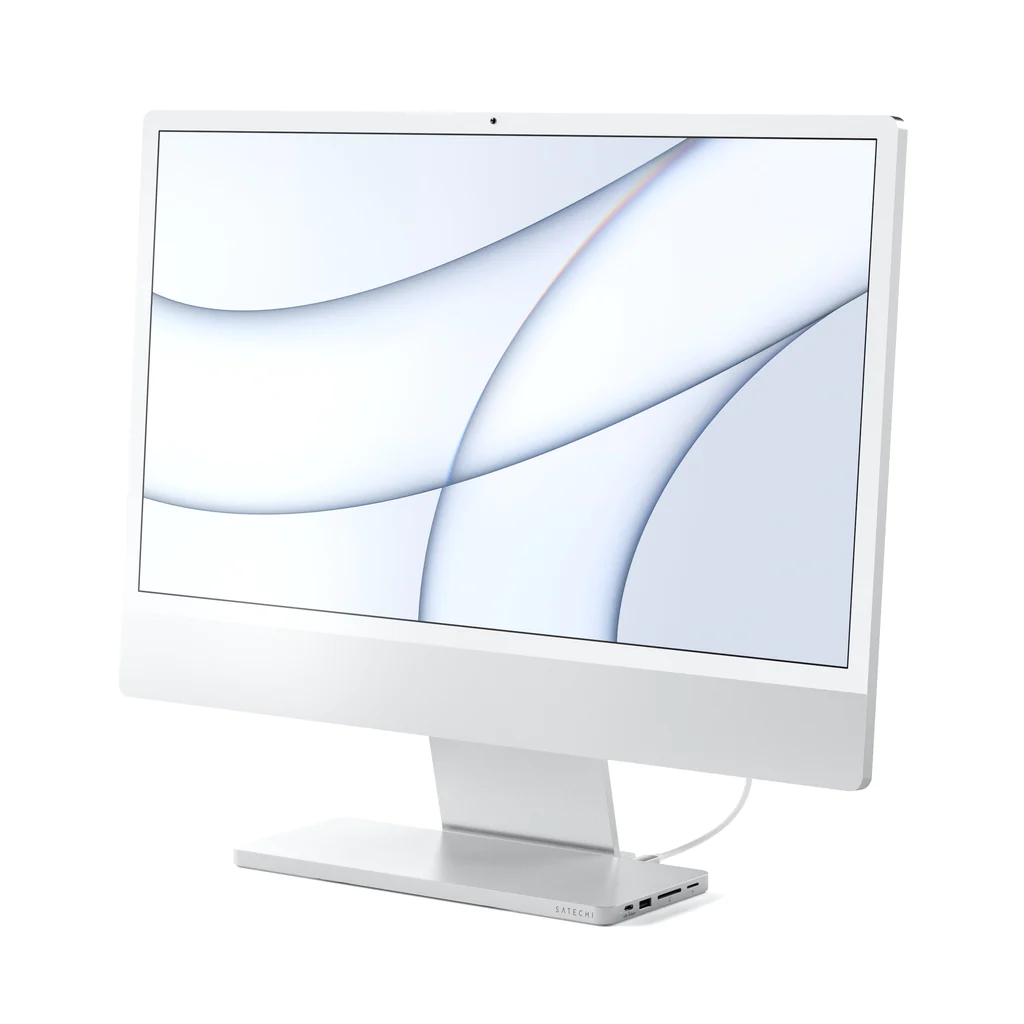 Docking station Satechi Slim USB-C për Apple iMac 24", i argjendtë