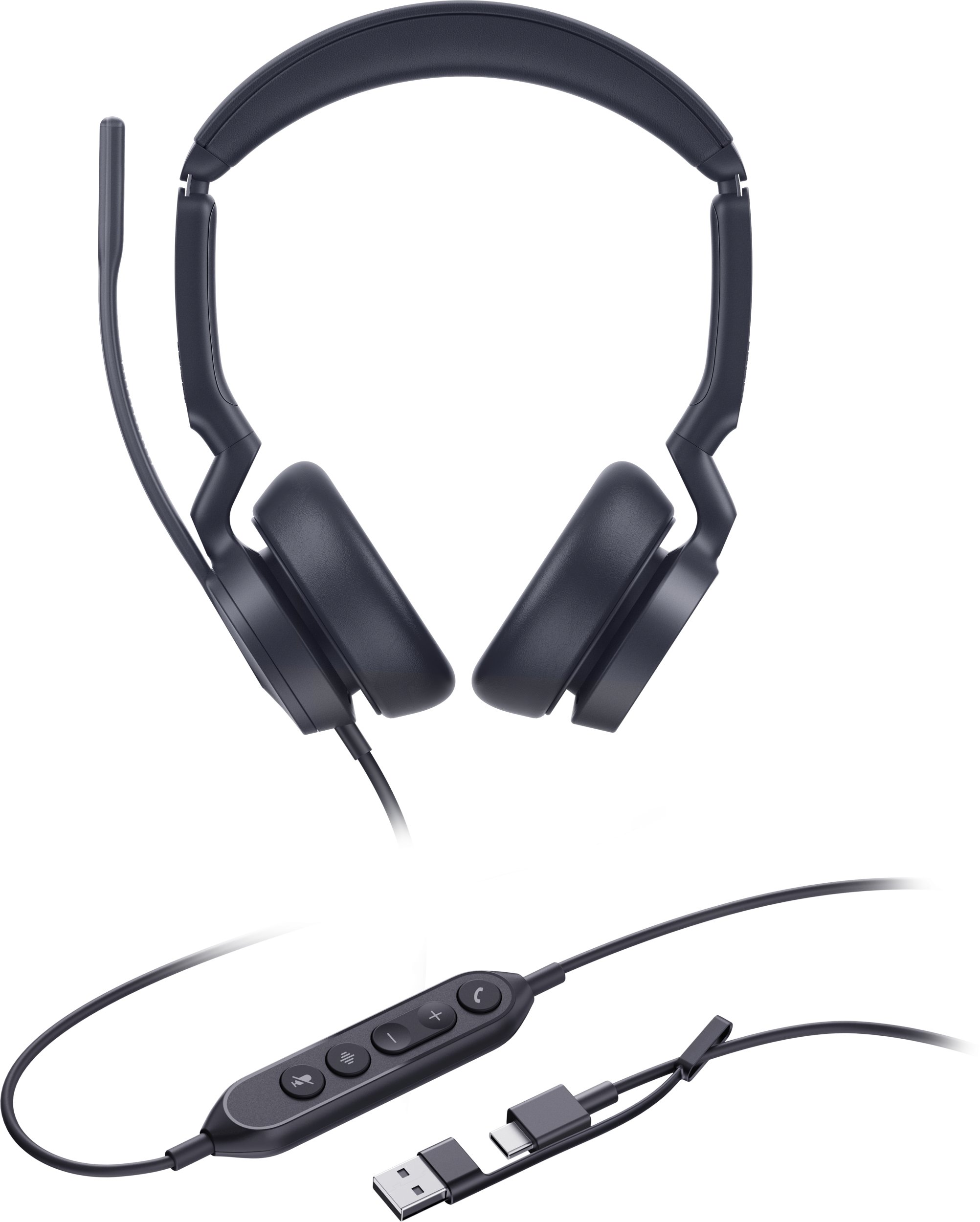 Kофули Yealink UH46 Dual UC, USB C и USB A, со кабел, црни