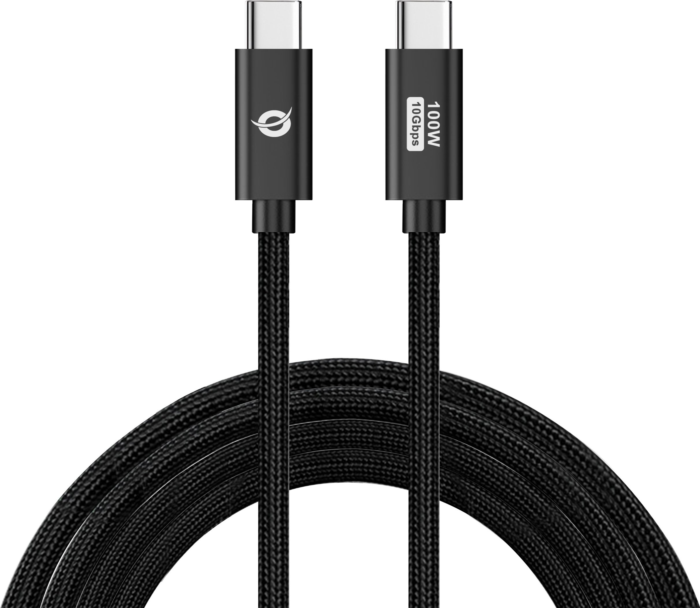Kabllo USB C Conceptronic, USB-C në USB-C, 1.2m, 10Gbps, 5A, e zezë