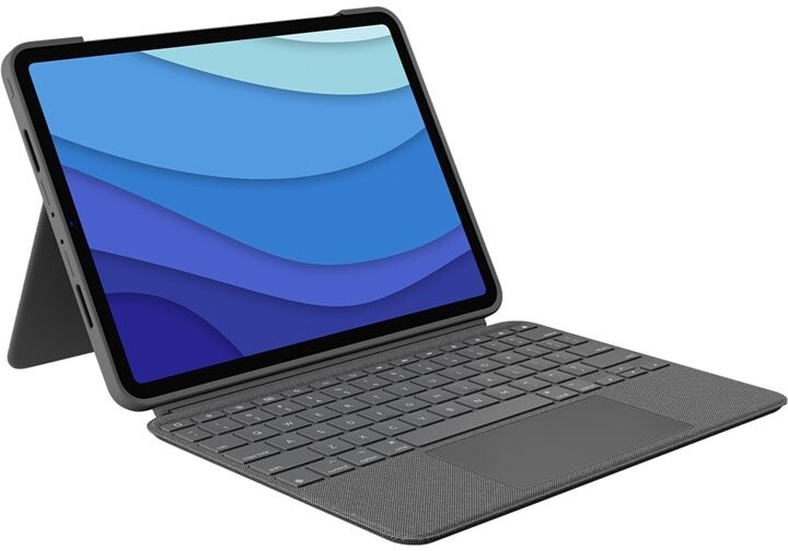Mbrojtëse Logitech me tastierë për Apple iPad Pro 11 "(gjenerata 1, 2, 3), US, e hirtë