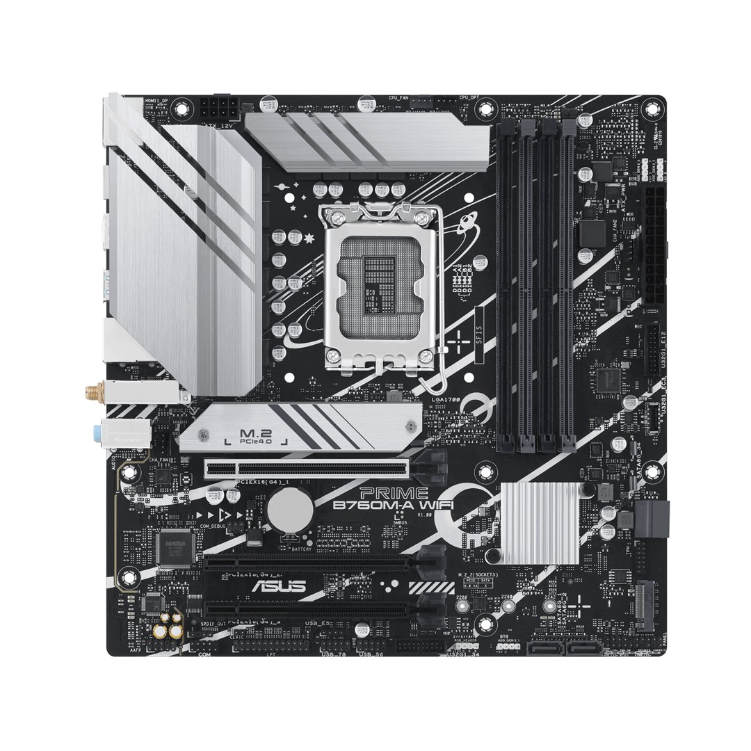 Pllakë amë Asus PRIME B760M-A WIFI, LGA 1700, Wi-Fi 6, e zezë