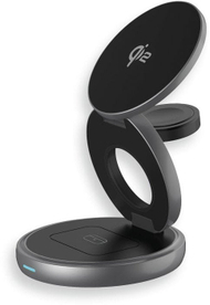 Stacion karikimi wireless LMP Twist 3-in-1, 15W, Qi2 MagSafe, gri