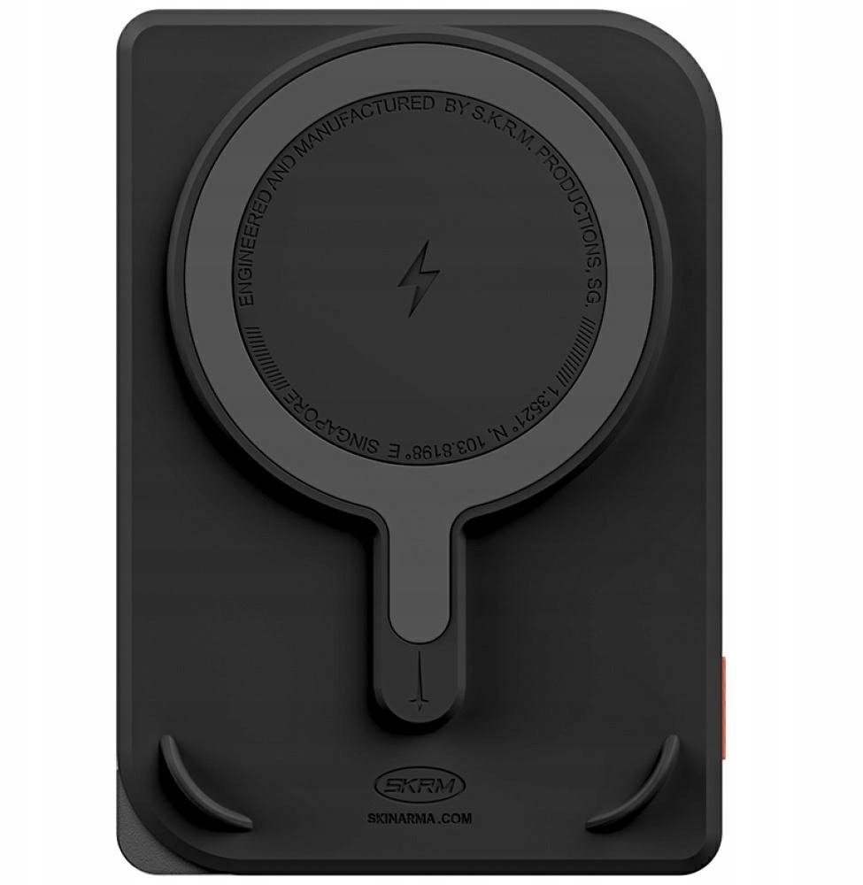 Powerbank magnetik SKINARMA NEXUS NOVA, 5000mAh, me këmbë mbajtëse, i zi
