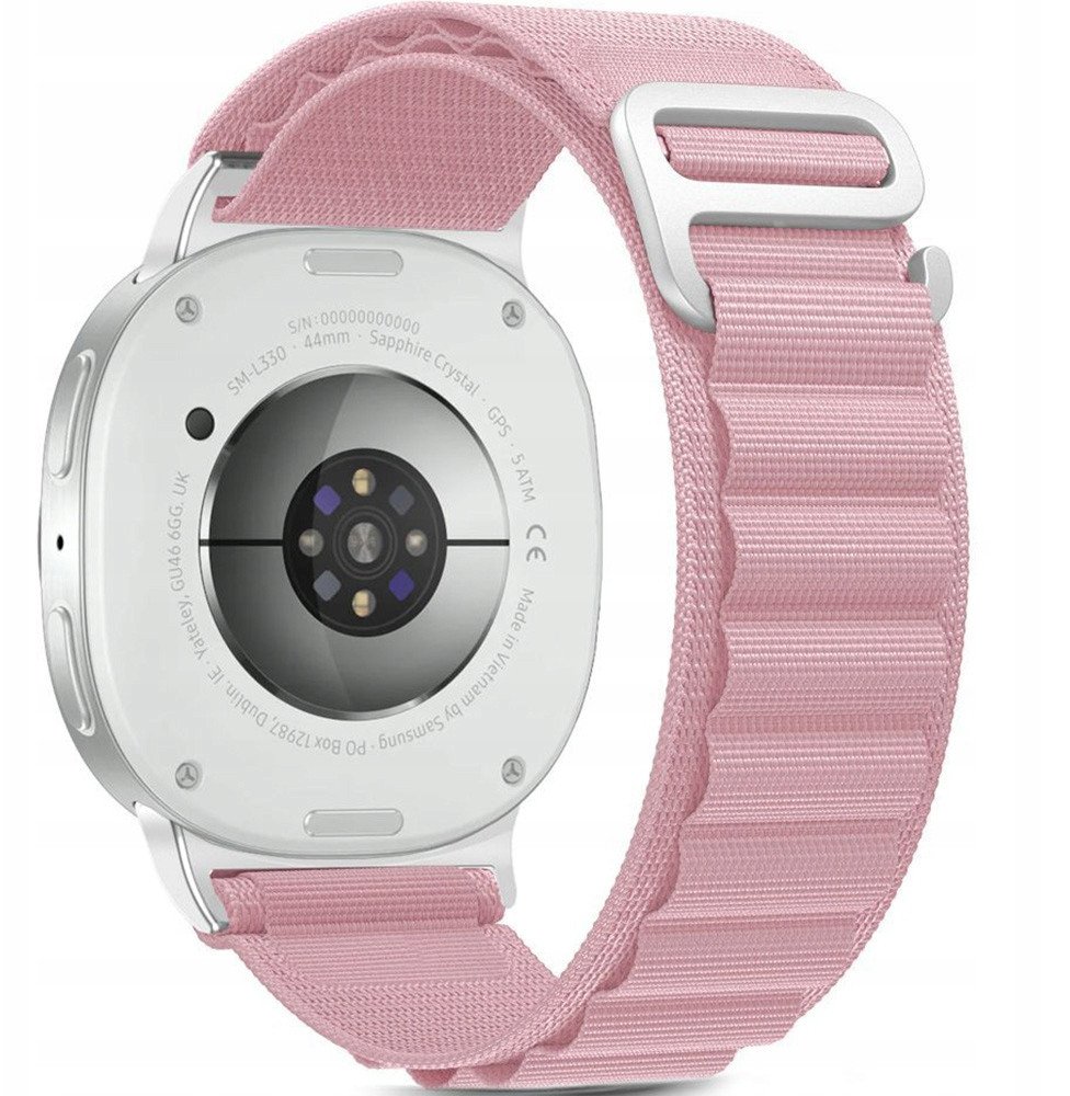 Rrip ore Tech-Protect Nylon Stripe për Samsung Galaxy Watch 8 8 Classic, najlon, rozë