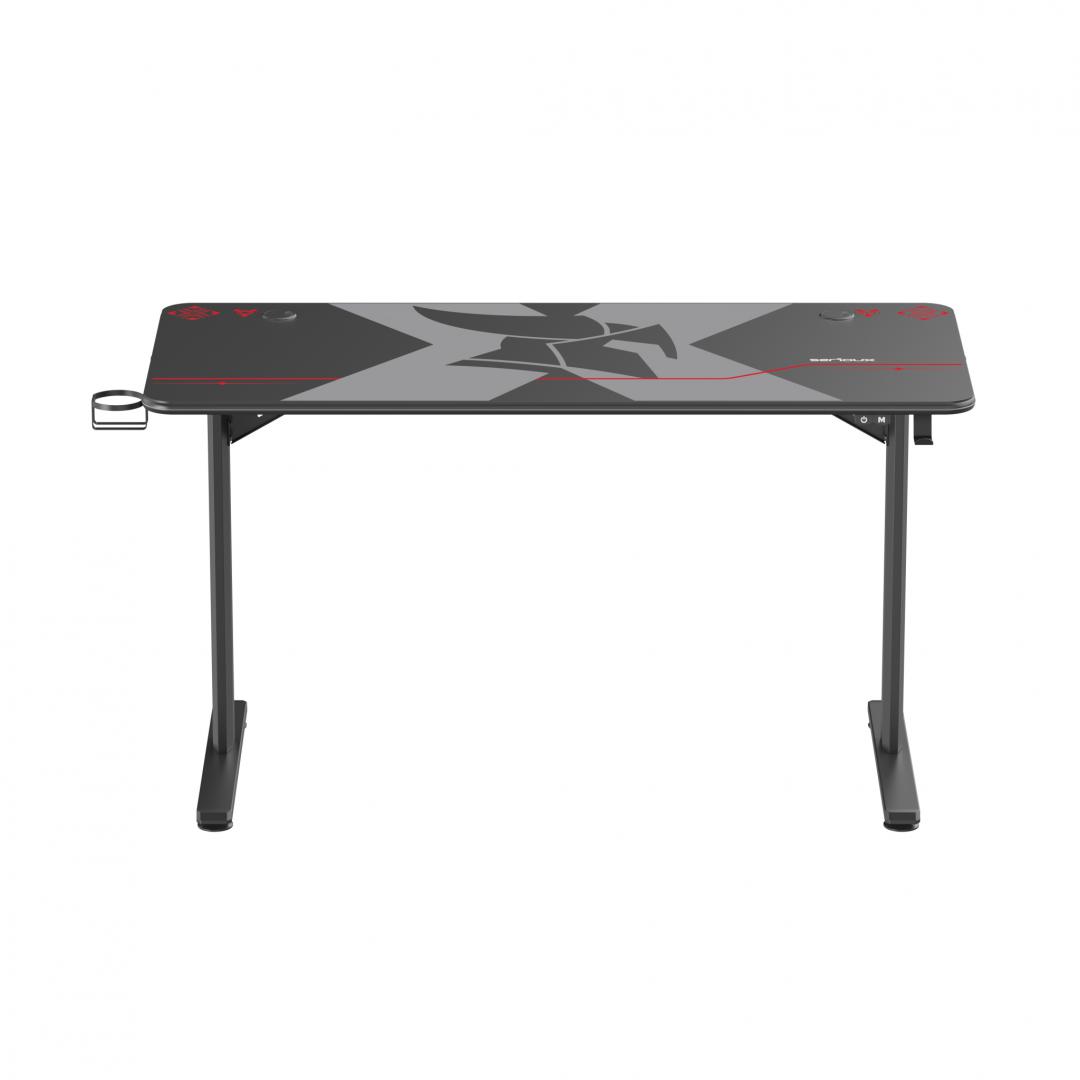 Tavolinë gaming Serioux Aeter RGB, 1200x600x750mm, me LED RGB, e zezë