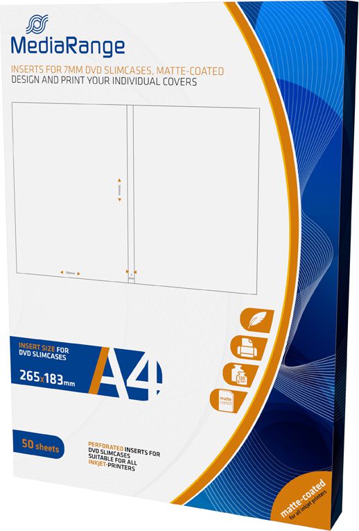 Letër printimi MediaRange MRINK122 A4, matte, 50 fletë, e bardhë