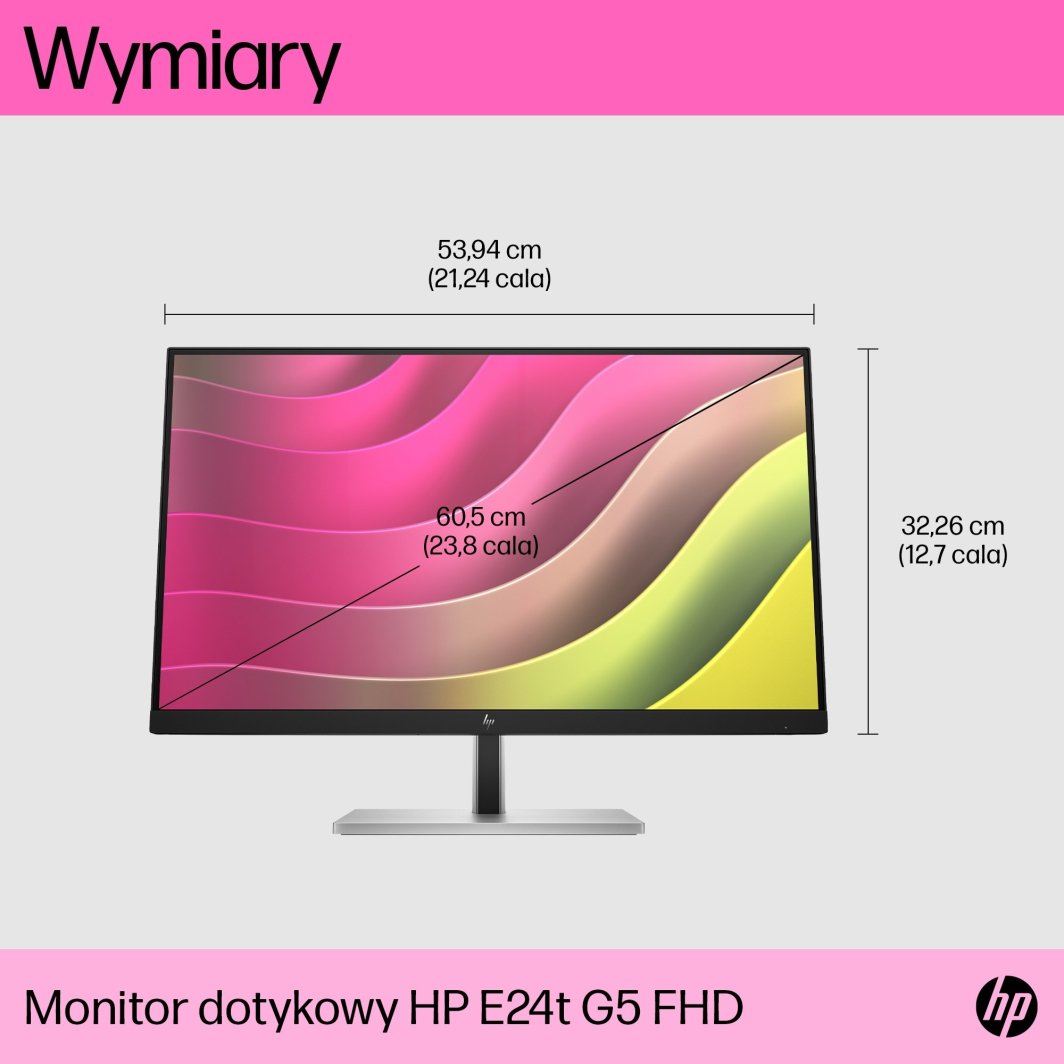 Монитор HP E24t G5 6N6E6AA, 24'', 75Hz, 23,8'', 1920x1080 FullHD, IPS, црн