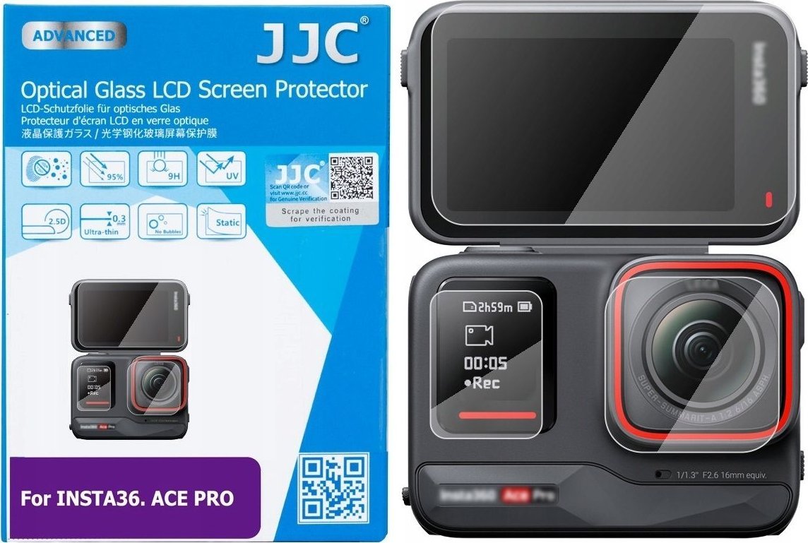 Qelq mbrojtës kamerë JJC GSP ACEPRO, xham optik, transparent