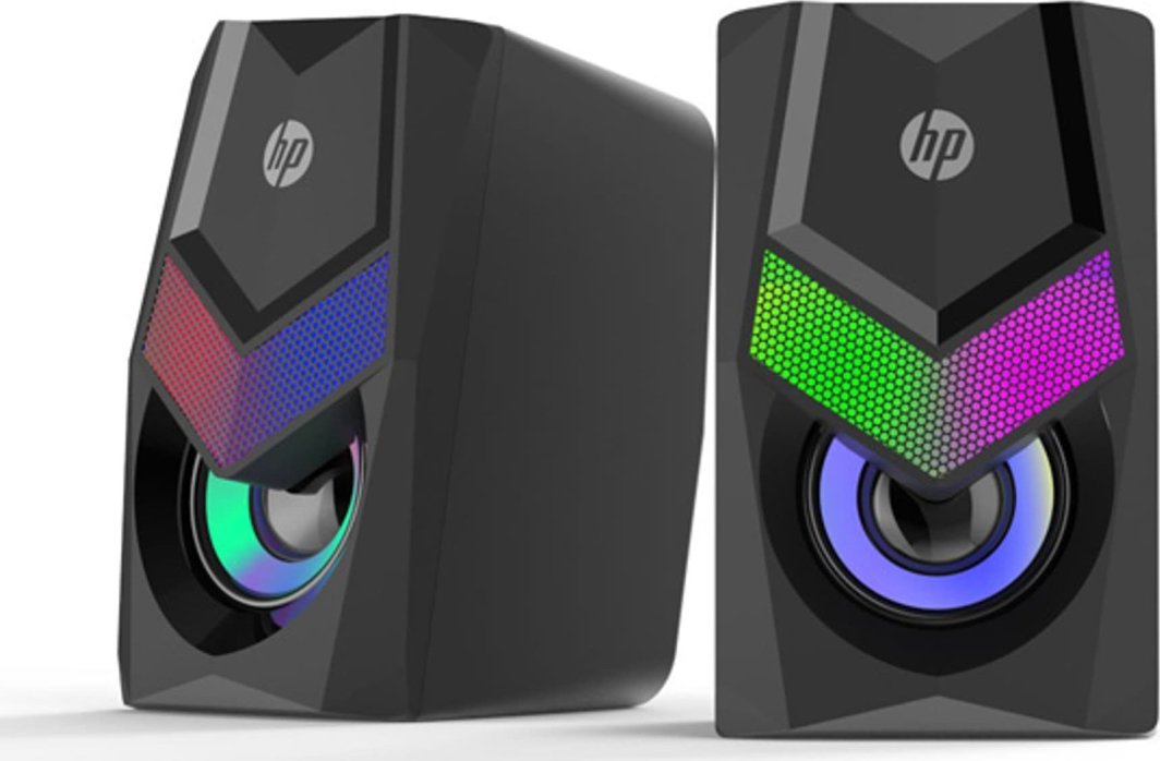 Altoparlantë multimedia HP DHE-6000, sistem 2.0, të zinj