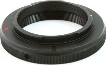 Adapter objektivi Pixco Canon EOS EF EF S në T2, duralumin, i zi