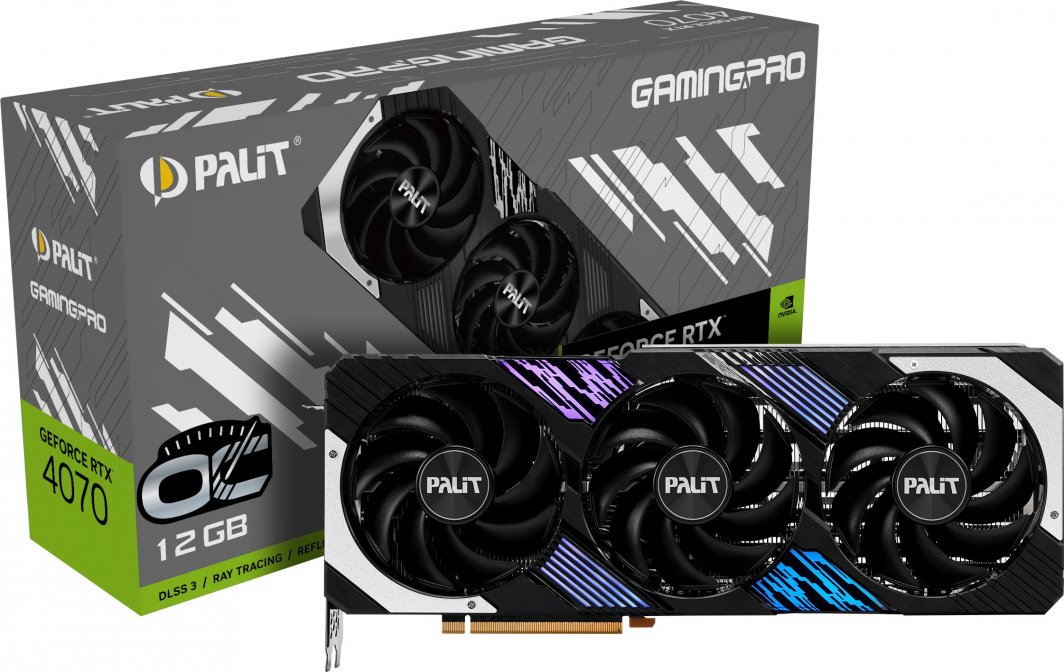 Kartelë grafike Palit GeForce RTX 4070 GamingPro OC, 12GB GDDR6X