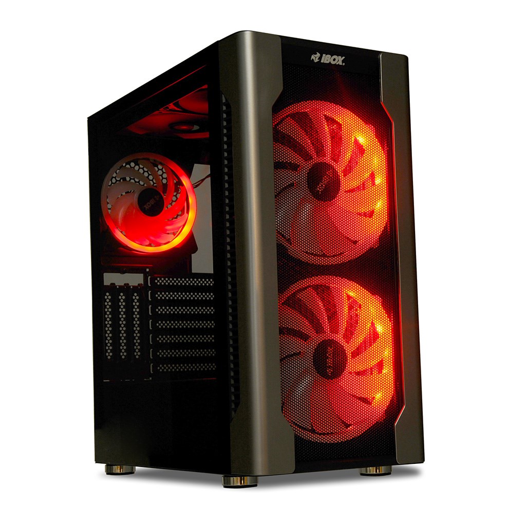 Kullë kompjuteri iBOX Chiron ZH68, ATX, xham i temperuar, e zezë