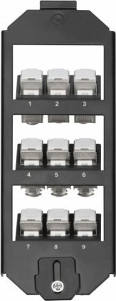 Kornizë dyshemeje Digitus Assmann, 3 nivele, për 9 module Keystone, gri