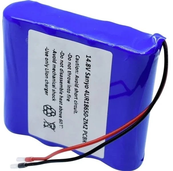 Bateri Li Ion Sanyo 4/UR18650 ZM2 PCBK, 14.4 V, 2420 mAh, me kabllo