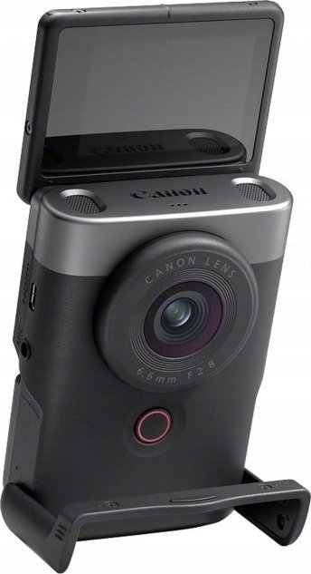 Kamerë vlogu Canon PowerShot V10 Vlogging Kit, 4K, lente 19mm, argjendi