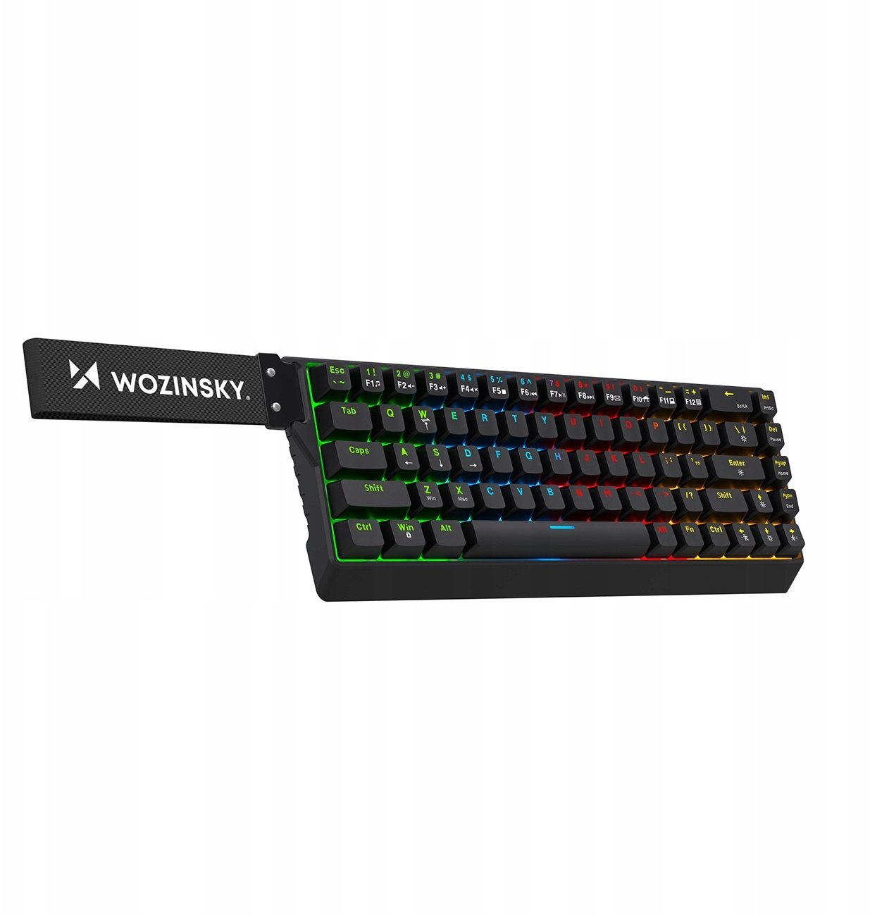 Tastierë mekanike gaming Wozinsky WKGP-1165, 68 taste, RGB, e zezë