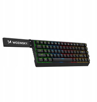 Tastierë mekanike gaming Wozinsky WKGP-1165, 68 taste, RGB, e zezë