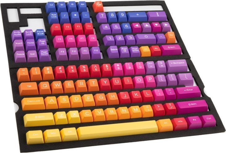 Kapak taste Ducky Afterglow, ABS double shot, dekorativ, shumëngjyrësh