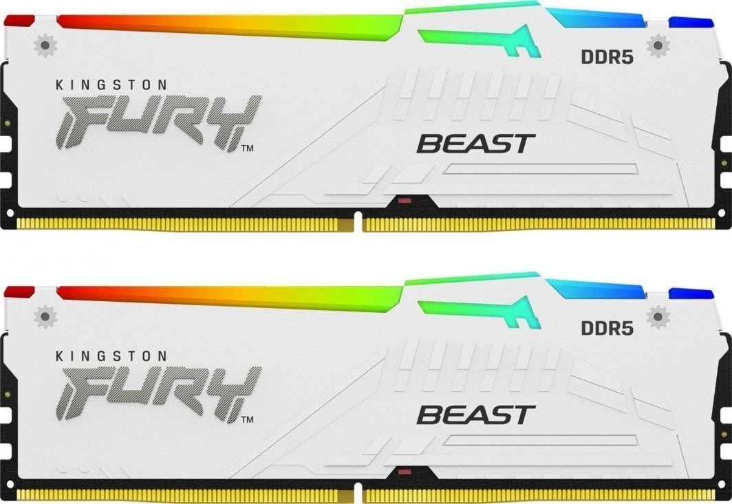 Memorie Kingston Fury Beast RGB, DDR5, 32 GB, 6000 MHz, CL30, KF560C30BWEAK2-32