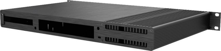 Куќиште за компјутер Akasa Galileo TU3 Plus, Thin Mini ITX, пасивно ладење, алуминиум, црно