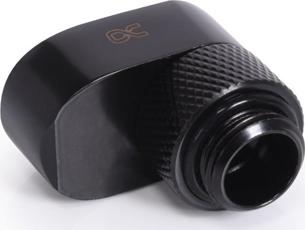 Përshtatës ftohje uji Alphacool Eiszapfen G1/4 MF 16, offset, i zi