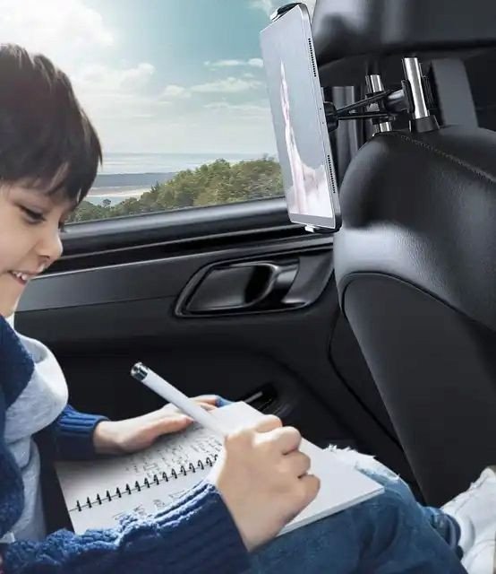 Mbajtëse telefoni dhe tableti Saiji CR3 për makinë, deri 12.3", rrotullim 360°, e zezë