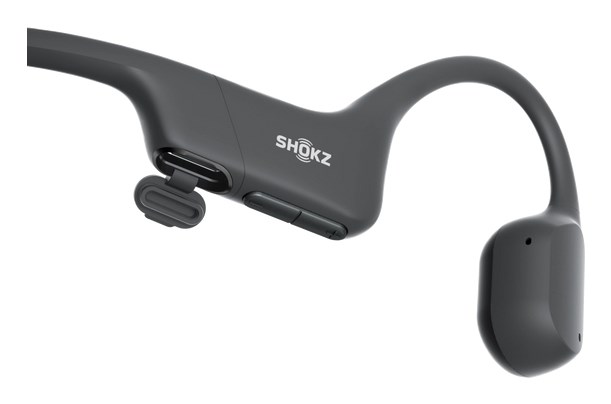 Kufje sportive Shokz OpenRun, bone conduction, Bluetooth, të zeza