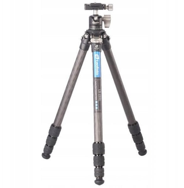 Tripod karboni Leofoto Ranger LS-224C me kokë sferike LH-25, fibër karboni, i zi