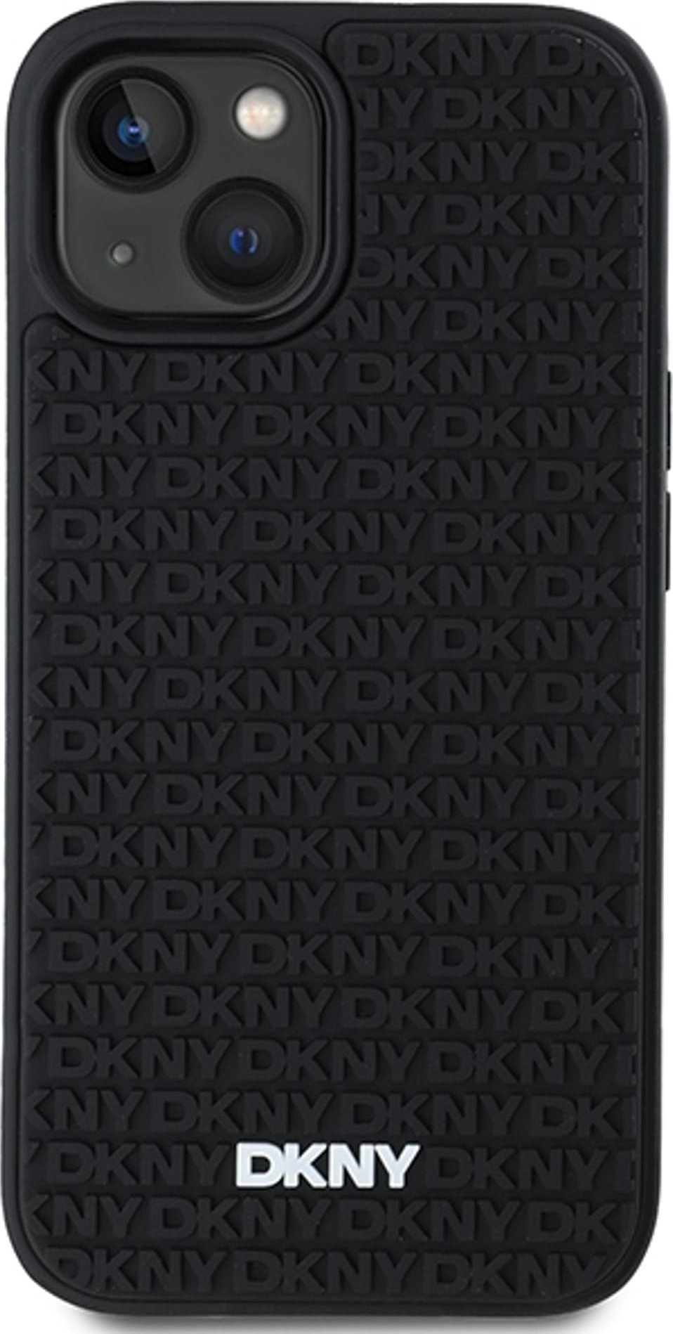 Mbështjellës telefoni DKNY DKHCP15S3DRPWK, për iPhone 15 14 13 6.1", hardcase 3D rubber, i zi