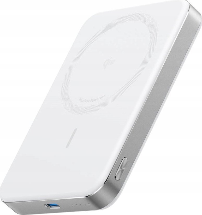 Powerbank Anker MagGo 10K Slim, 15W Qi2, USB C 30W, e bardhë