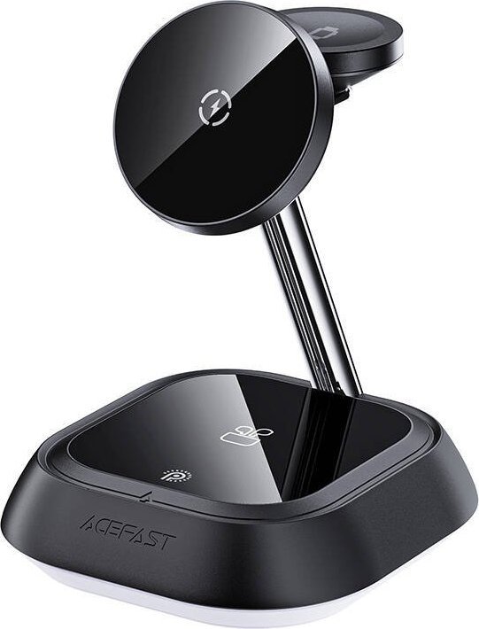 Ngarkues wireless Acefast E16, 3 në 1, LED, 15W, i zi