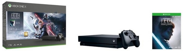 [OUTLET] Konzolë XBOX ONE X, 1TB, e zezë + kupon Star Wars Jedi: Fallen Order, V