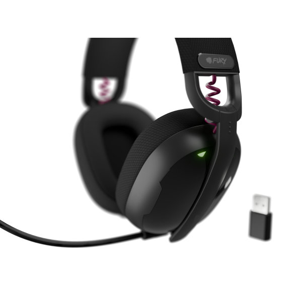 Kufje gaming Genesis Fury Fukya F6, Bluetooth, pa tela, over ear, me mikrofon, të zeza