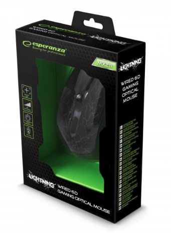 Maus Esperanza EGM211R, Gaming, USB Type-A, shumëngjyrësh