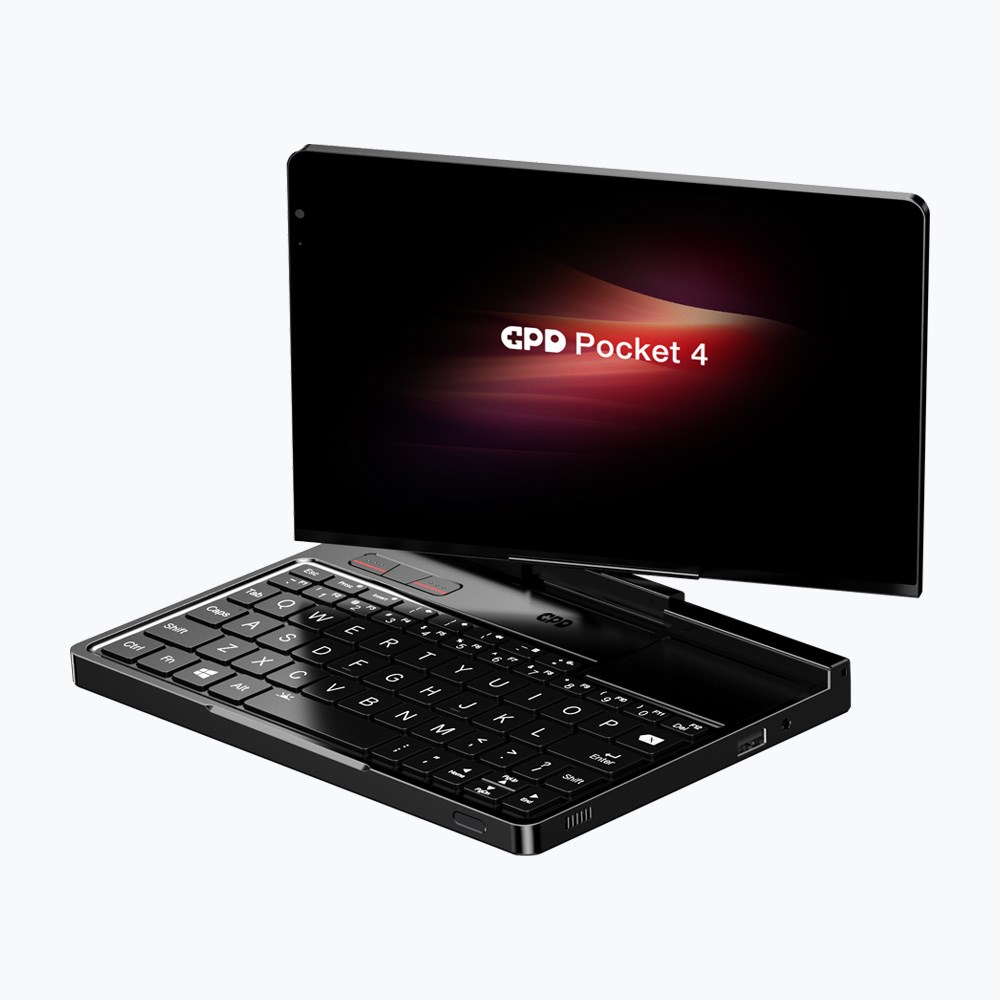 Laptop mini GPD Pocket 4, 8" WQXGA, Ryzen 7 8840U, Touchscreen, 144Hz IPS, 16GB, SSD 1TB, Radeon 780M 3GB, i hirtë