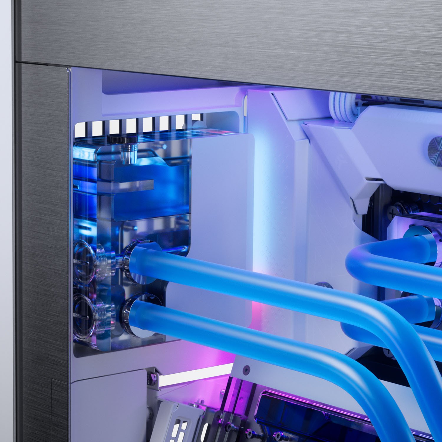 Rezervuar uji për PC Phanteks Glacier EZ-Fit 120RES DDC, D-RGB, i bardhë