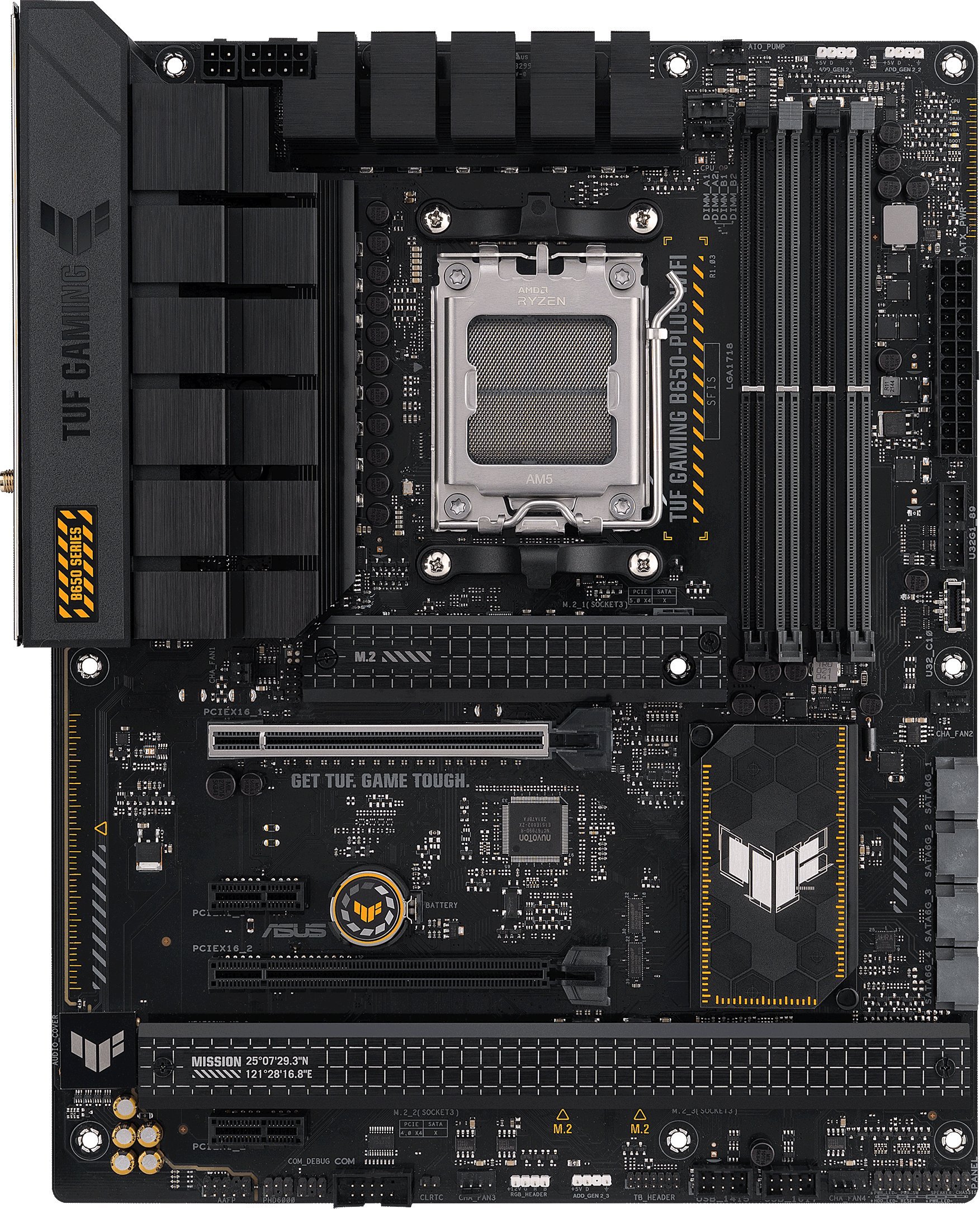 Motherboard Asus TUF GAMING B650 PLUS WIFI, DDR5, WiFi 6, e zezë