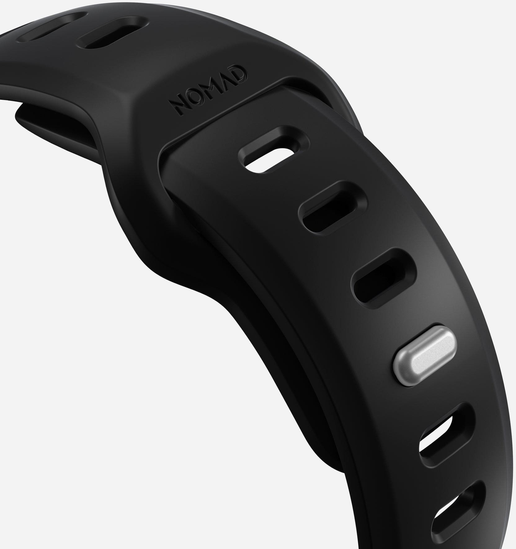 Rrip për Apple Watch Nomad Tempo Band 46mm, 20mm, FKM pa PFAS, i zi