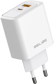 Karikues AC Beline BLN2CW45, 45W GaN, USB A dhe USB C, i bardhë
