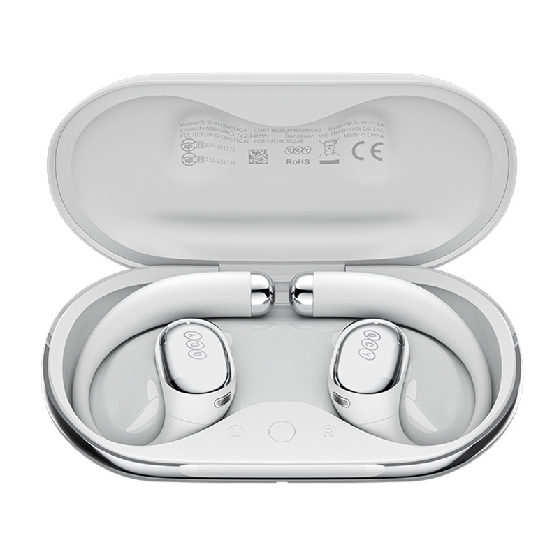 Kufje wireless QCY Crossky R70, open ear, Hi Res LDAC, të bardha