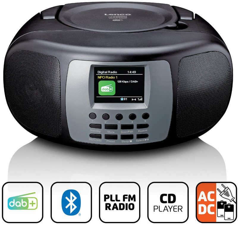 Boombox Lenco SCD-860, radio DAB+/FM, Bluetooth, i zi