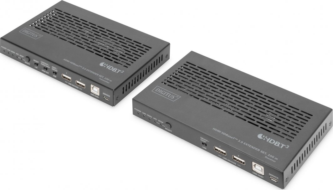 Set zgjatues HDMI Digitus HDBaseT 3.0, 100 m, 4K