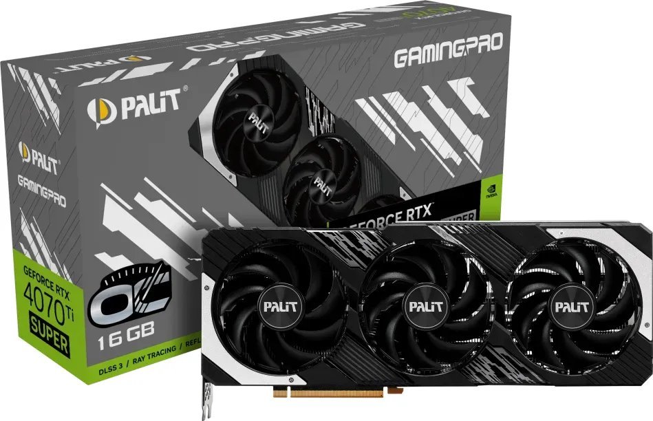 Kartelë grafike Palit GeForce RTX 4070 Ti SUPER GamingPro OC 16GB GDDR6X