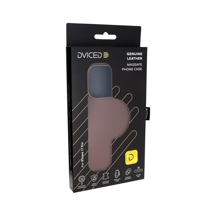 Dviced Leather MagSafe iPhone 17 Pro Case, Brown