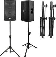 Stativ për boxa STAND4ME BOX 115, set 2 copë, lartësi 65 115 cm, i zi