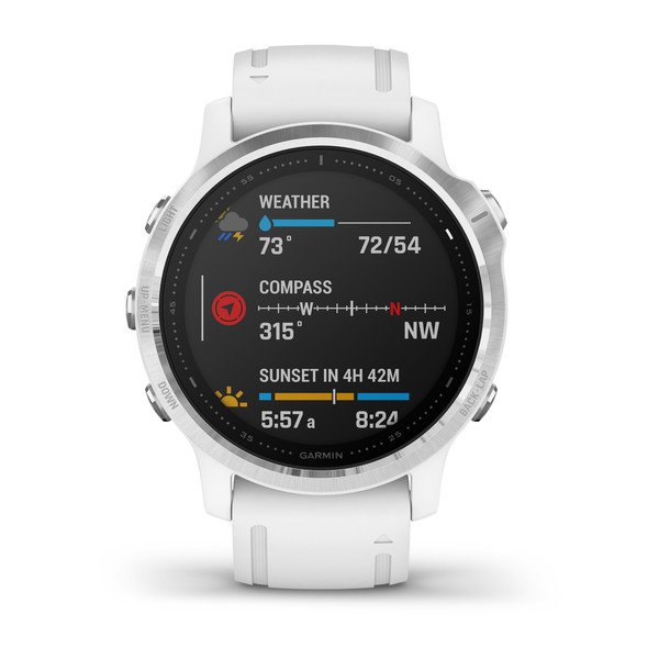 Orë e mençur Garmin Fenix 6S, e bardhë/ argjendtë