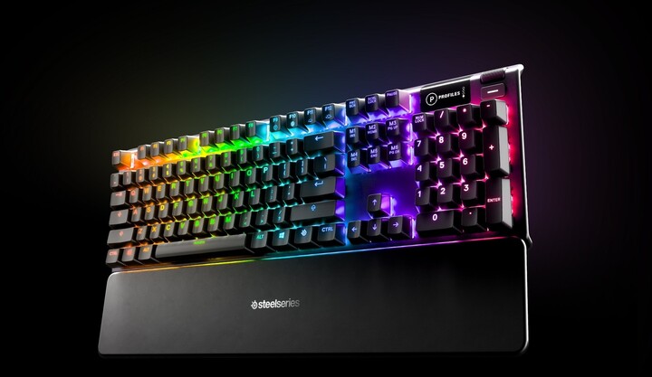 Tastierë SteelSeries Apex 5, SteelSeries Hybrid Blue, US, e zezë